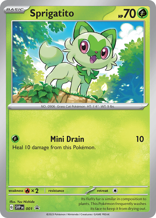 Carta Sprigatito 1/215 do set Scarlet & Violet Black Star Promos — Pokémon TCG | Bynx