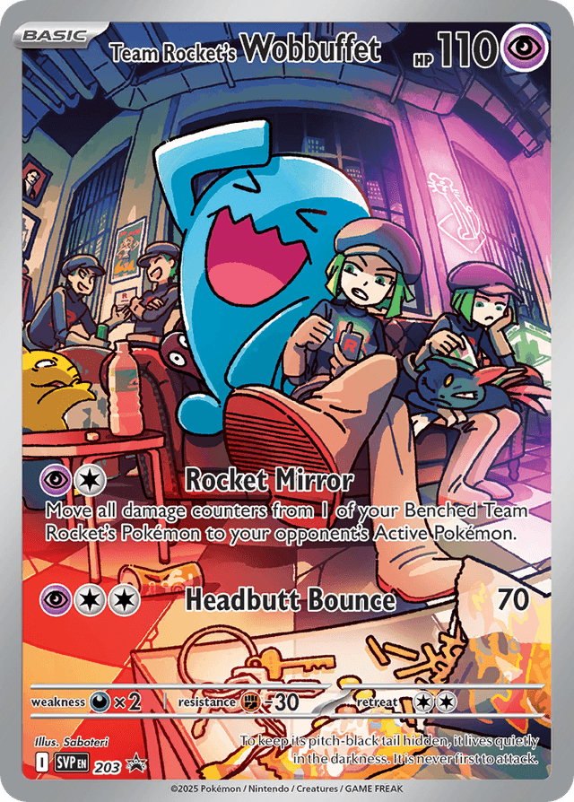 Carta Team Rocket's Wobbuffet 203/215 do set Scarlet & Violet Promos — Pokémon TCG | Bynx