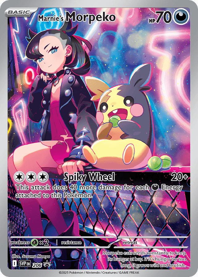Carta Marnie's Morpeko 206/215 do set Scarlet & Violet Promos — Pokémon TCG | Bynx