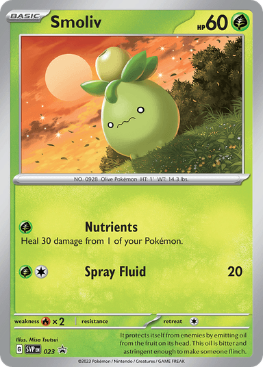 Carta Smoliv 23/215 do set Scarlet & Violet Black Star Promos — Pokémon TCG | Bynx