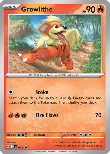 Carta Growlithe 24/215 do set Scarlet & Violet Black Star Promos — Pokémon TCG | Bynx