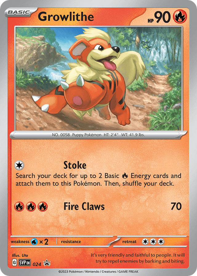 Carta Growlithe 24/215 do set Scarlet & Violet Black Star Promos — Pokémon TCG | Bynx