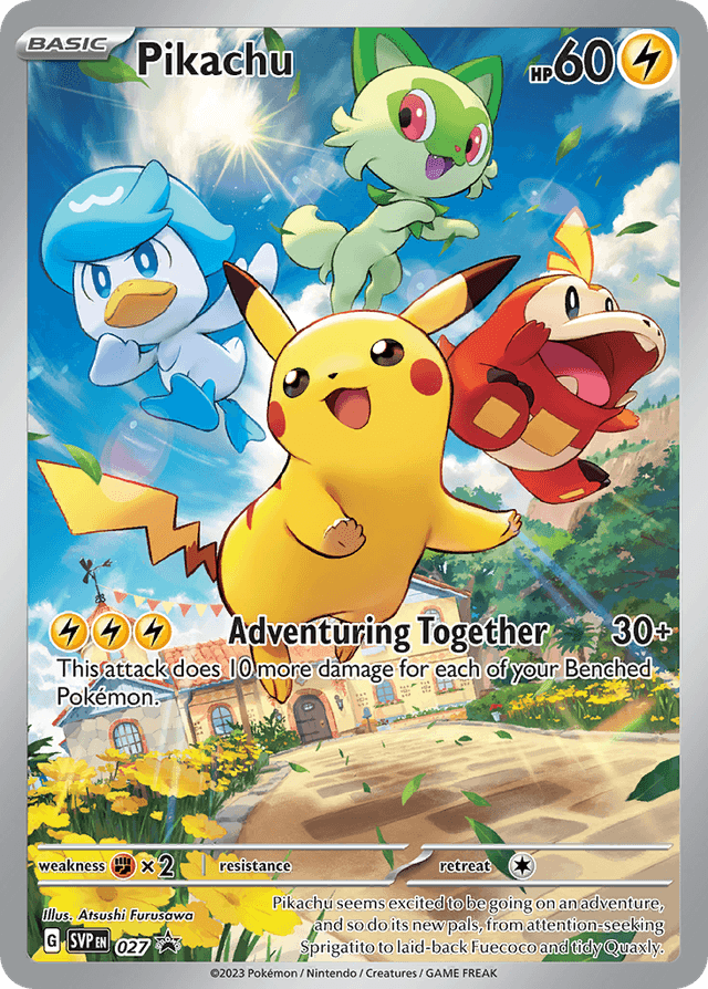Carta Pikachu 27/215 do set Scarlet & Violet Black Star Promos — Pokémon TCG | Bynx
