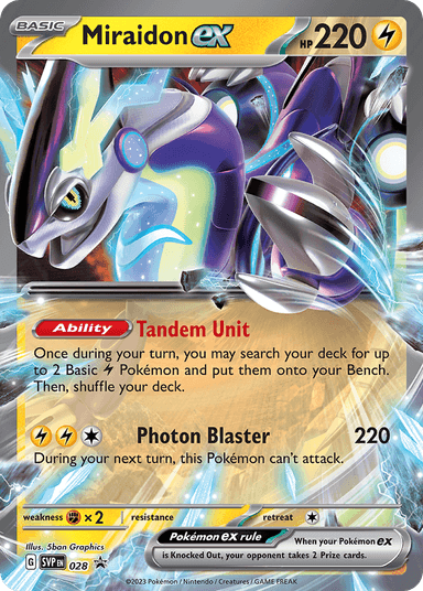 Carta Miraidon ex 28/215 do set Scarlet & Violet Black Star Promos — Pokémon TCG | Bynx