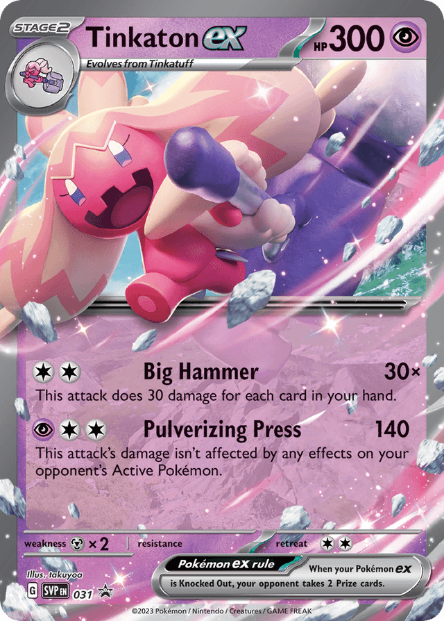 Carta Tinkaton ex 31/215 do set Scarlet & Violet Black Star Promos — Pokémon TCG | Bynx