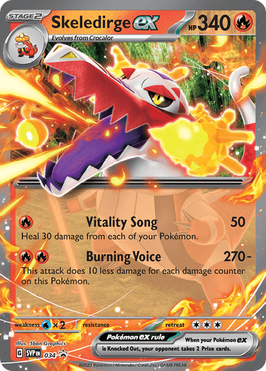 Carta Skeledirge ex 34/215 do set Scarlet & Violet Black Star Promos — Pokémon TCG | Bynx