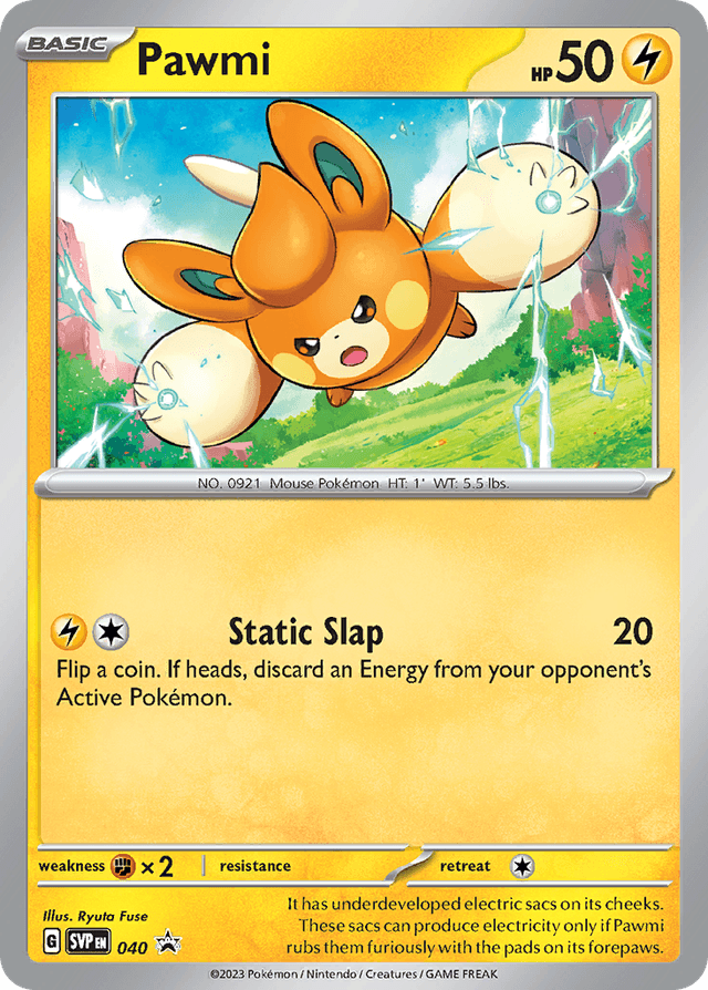Carta Pawmi 40/215 do set Scarlet & Violet Black Star Promos — Pokémon TCG | Bynx