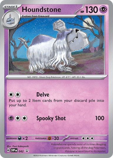 Carta Houndstone 42/215 do set Scarlet & Violet Black Star Promos — Pokémon TCG | Bynx