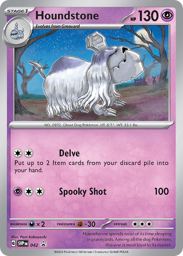 Carta Houndstone 42/215 do set Scarlet & Violet Black Star Promos — Pokémon TCG | Bynx