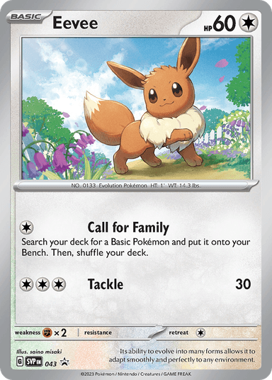 Carta Eevee 43/215 do set Scarlet & Violet Black Star Promos — Pokémon TCG | Bynx