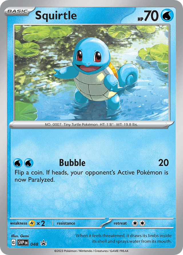 Carta Squirtle 48/215 do set Scarlet & Violet Black Star Promos — Pokémon TCG | Bynx