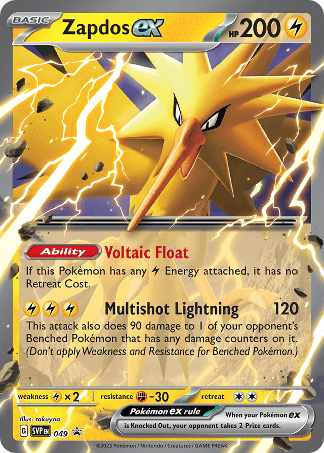 Carta Zapdos ex 49/215 do set Scarlet & Violet Black Star Promos — Pokémon TCG | Bynx