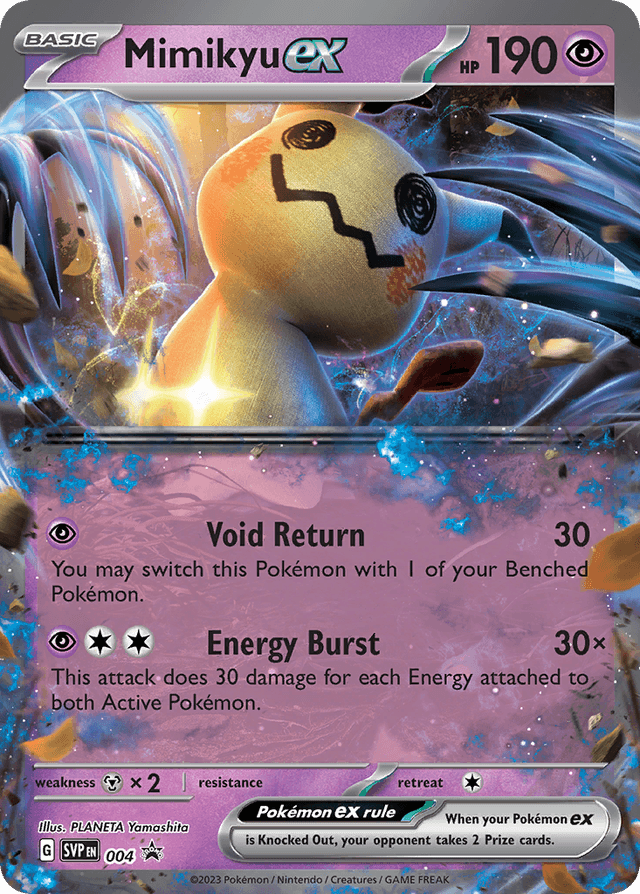 Carta Mimikyu ex 4/215 do set Scarlet & Violet Black Star Promos — Pokémon TCG | Bynx