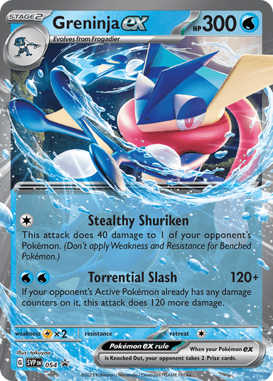 Carta Greninja ex 54/215 do set Scarlet & Violet Black Star Promos — Pokémon TCG | Bynx