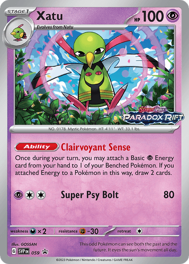 Carta Xatu 59/215 do set Scarlet & Violet Black Star Promos — Pokémon TCG | Bynx