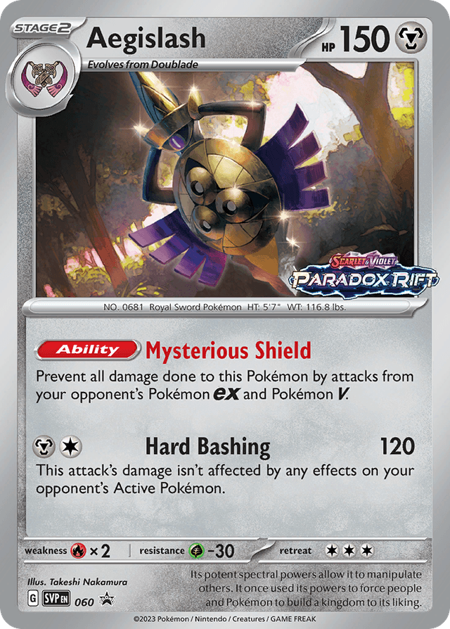 Carta Aegislash 60/215 do set Scarlet & Violet Black Star Promos — Pokémon TCG | Bynx