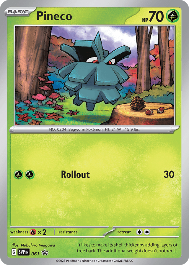 Carta Pineco 61/215 do set Scarlet & Violet Black Star Promos — Pokémon TCG | Bynx