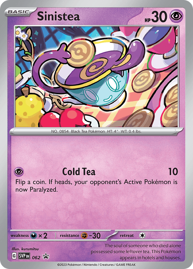 Carta Sinistea 62/215 do set Scarlet & Violet Black Star Promos — Pokémon TCG | Bynx