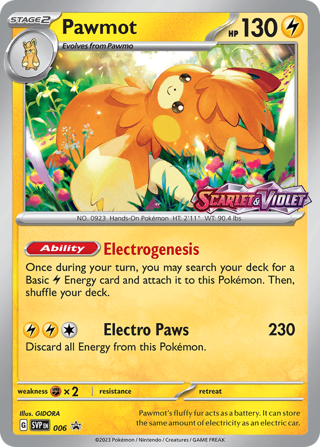 Carta Pawmot 6/215 do set Scarlet & Violet Black Star Promos — Pokémon TCG | Bynx