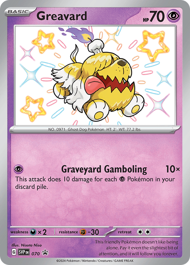 Carta Greavard 70/215 do set Scarlet & Violet Black Star Promos — Pokémon TCG | Bynx