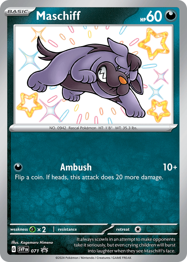 Carta Maschiff 71/215 do set Scarlet & Violet Black Star Promos — Pokémon TCG | Bynx