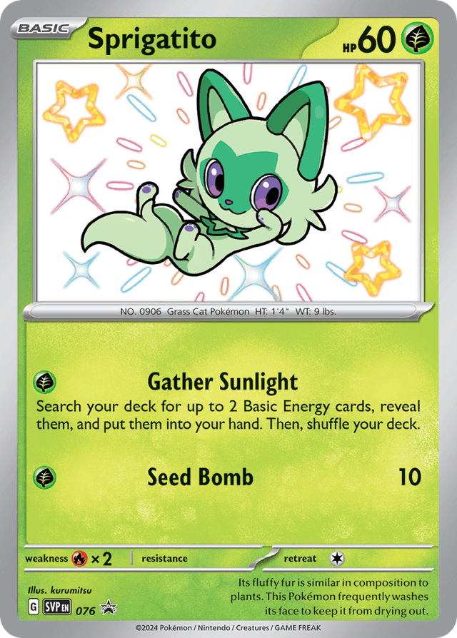 Carta Sprigatito 76/215 do set Scarlet & Violet Black Star Promos — Pokémon TCG | Bynx