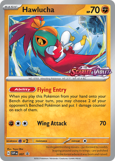 Carta Hawlucha 7/215 do set Scarlet & Violet Black Star Promos — Pokémon TCG | Bynx