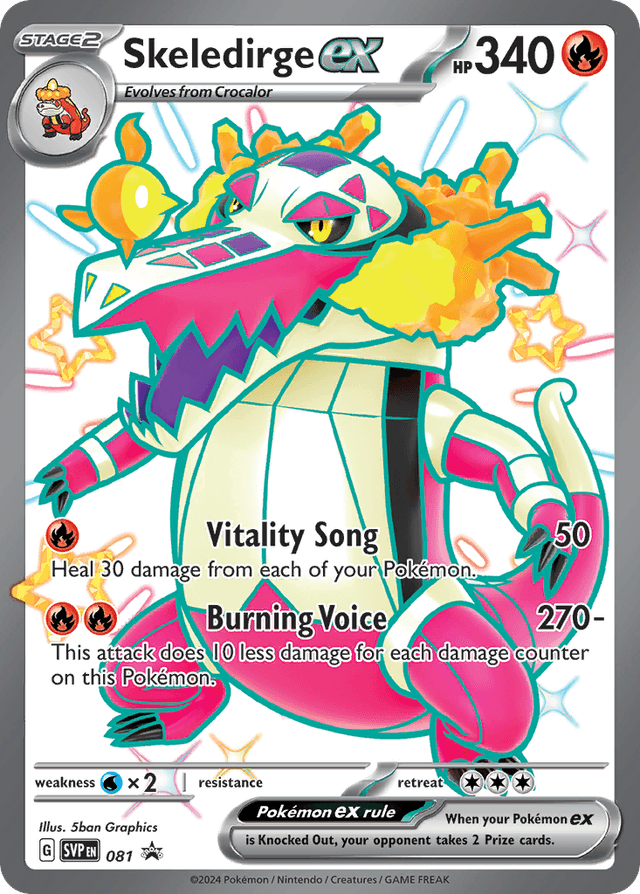 Carta Skeledirge ex 81/215 do set Scarlet & Violet Black Star Promos — Pokémon TCG | Bynx
