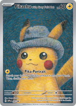 Pikachu with Grey Felt Hat 85 — Scarlet & Violet Black Star Promos