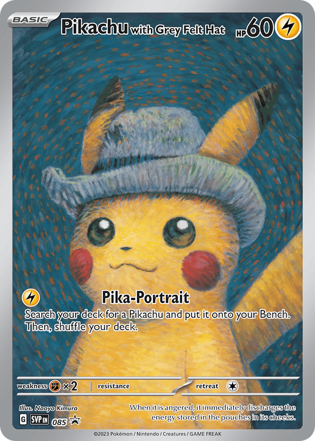 Carta Pikachu with Grey Felt Hat 85/215 do set Scarlet & Violet Black Star Promos — Pokémon TCG | Bynx