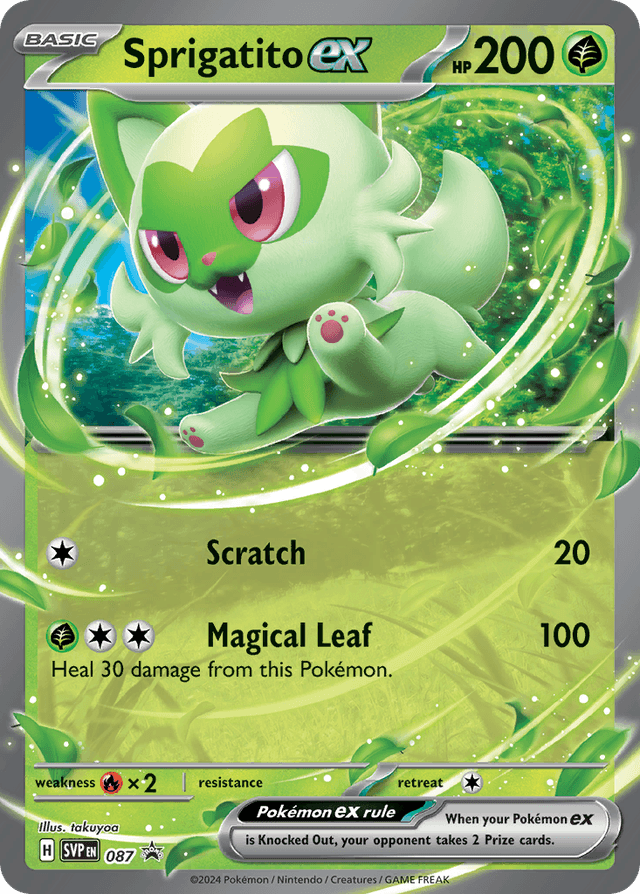 Carta Sprigatito ex 87/215 do set Scarlet & Violet Black Star Promos — Pokémon TCG | Bynx