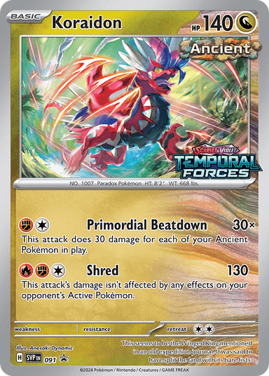 Carta Koraidon 91/215 do set Scarlet & Violet Black Star Promos — Pokémon TCG | Bynx