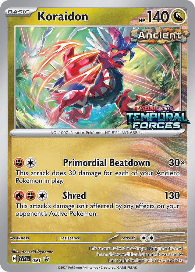 Carta Koraidon 91/215 do set Scarlet & Violet Black Star Promos — Pokémon TCG | Bynx