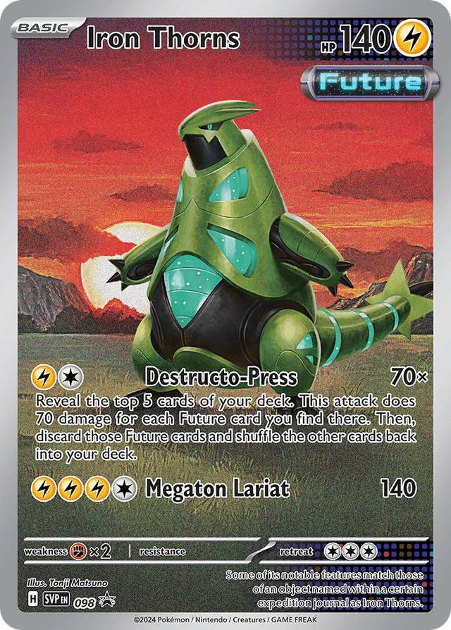 Carta Iron Thorns 98/215 do set Scarlet & Violet Black Star Promos — Pokémon TCG | Bynx