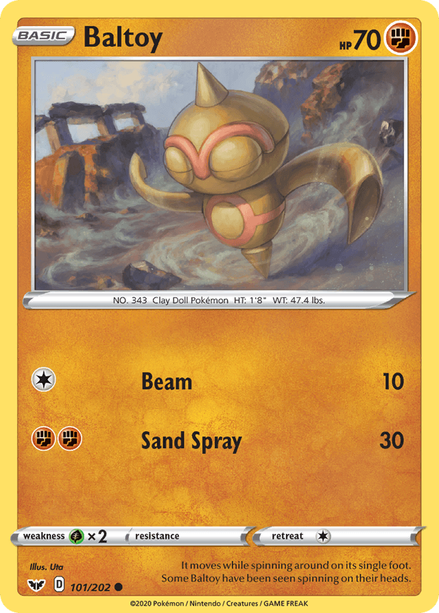 Carta Baltoy 101/202 do set Sword & Shield — Pokémon TCG | Bynx