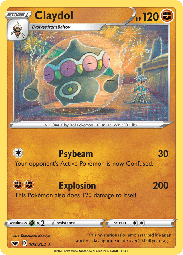 Carta Claydol 103/202 do set Sword & Shield — Pokémon TCG | Bynx