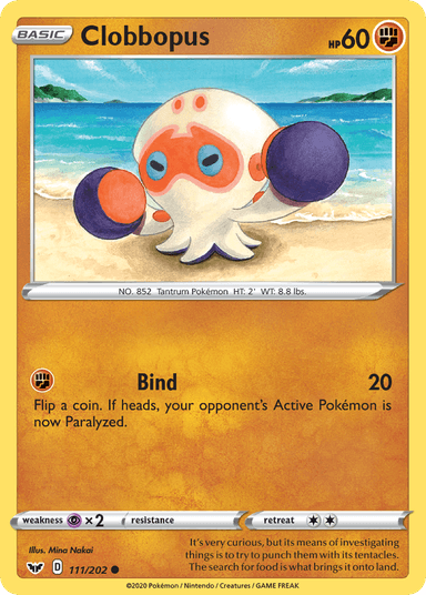 Carta Clobbopus 111/202 do set Sword & Shield — Pokémon TCG | Bynx