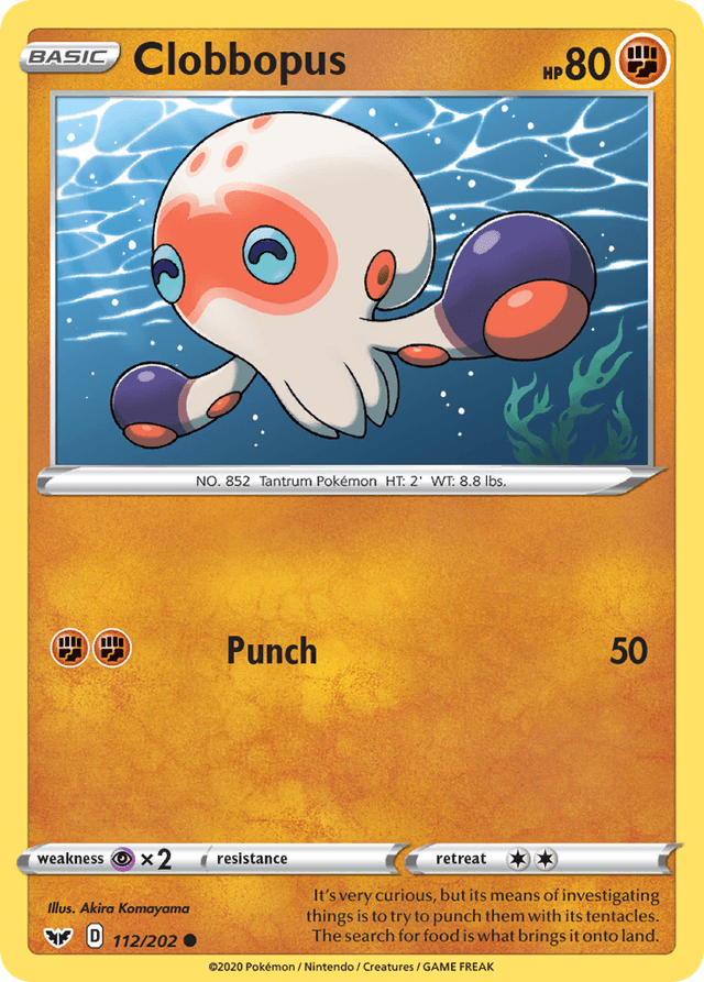 Carta Clobbopus 112/202 do set Sword & Shield — Pokémon TCG | Bynx