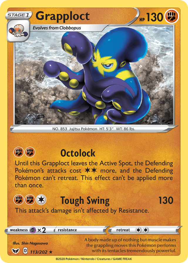 Carta Grapploct 113/202 do set Sword & Shield — Pokémon TCG | Bynx