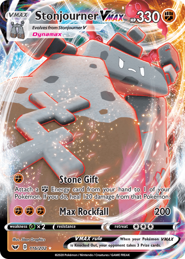 Carta Stonjourner VMAX 116/202 do set Sword & Shield — Pokémon TCG | Bynx