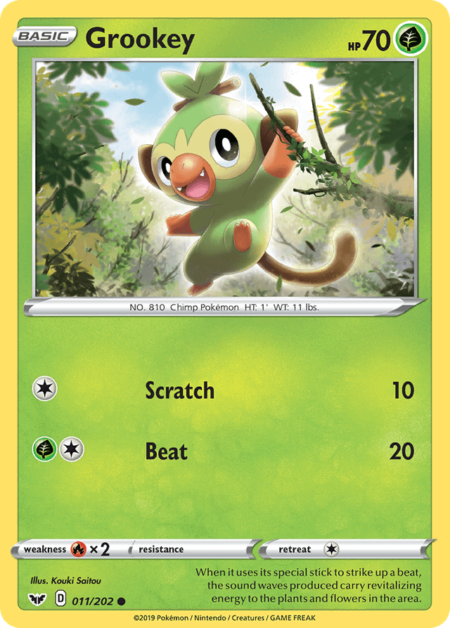 Carta Grookey 11/202 do set Sword & Shield — Pokémon TCG | Bynx