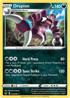 Drapion 122 — Sword & Shield