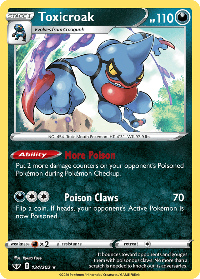 Carta Toxicroak 124/202 do set Sword & Shield — Pokémon TCG | Bynx
