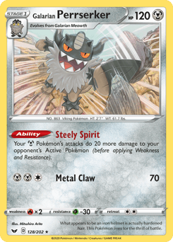 Galarian Perrserker 128 — Sword & Shield