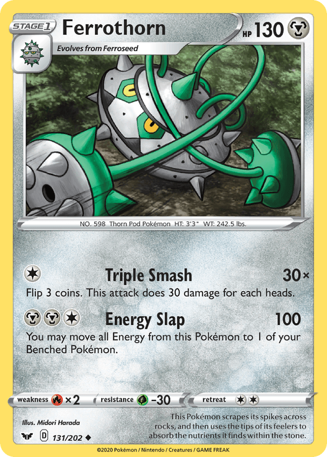 Carta Ferrothorn 131/202 do set Sword & Shield — Pokémon TCG | Bynx