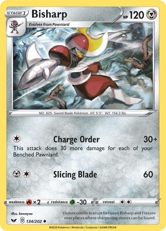 Carta Bisharp 134/202 do set Sword & Shield — Pokémon TCG | Bynx