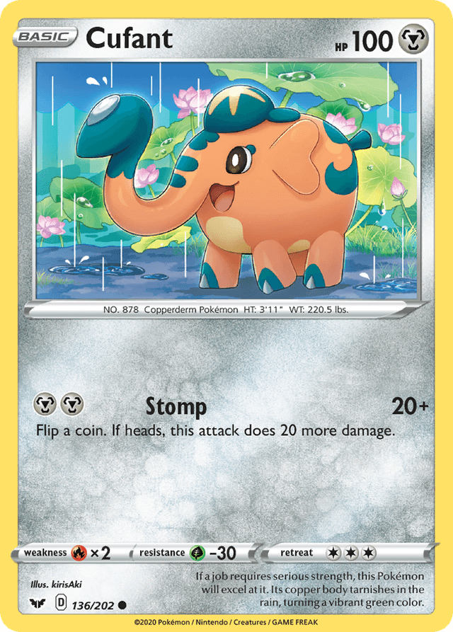 Carta Cufant 136/202 do set Sword & Shield — Pokémon TCG | Bynx