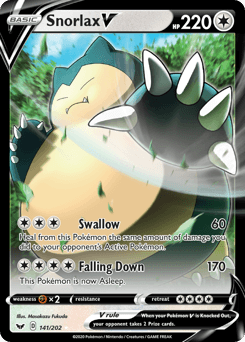 Snorlax V 141 — Sword & Shield