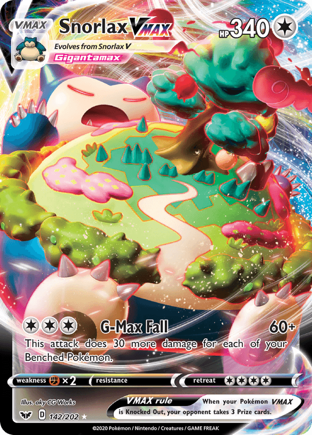 Carta Snorlax VMAX 142/202 do set Sword & Shield — Pokémon TCG | Bynx