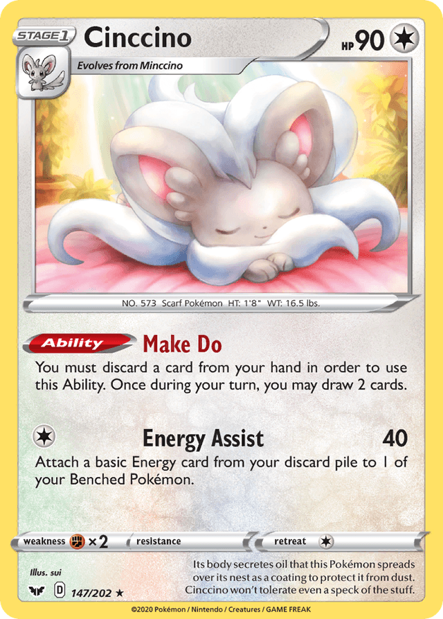 Carta Cinccino 147/202 do set Sword & Shield — Pokémon TCG | Bynx